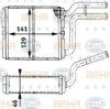 HELLA 8FH 351 312-061 Heat Exchanger, interior heating